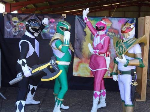 Black, Green Pink MMPR and Lord Drakon