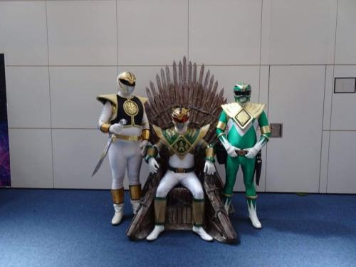 Three Versions of Tommy Oliver White Ranger, Lord Drakon, Green Ranger