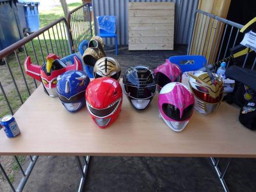 MMPR Helmets on Display