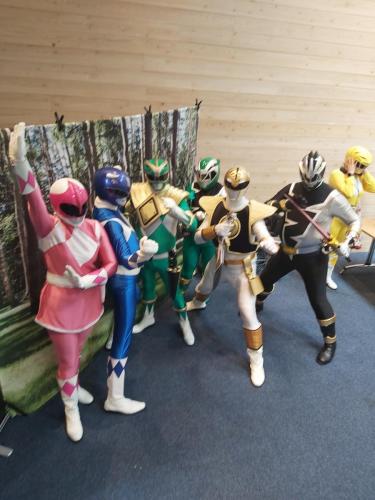 Pink, Blue, Green, White, Yellow, MMPR Green and Black Dino Fury
